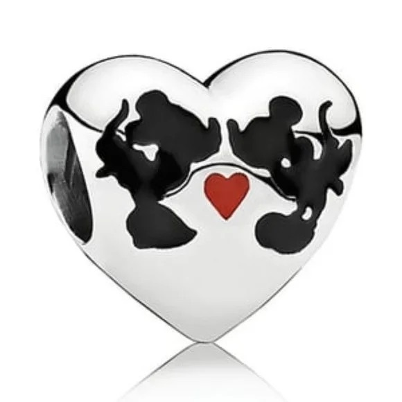 Disney Pandora Mickey and Minnie Charm Believe in Magic Heart - Picture 1 of 9